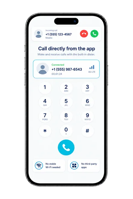 In-app dialer