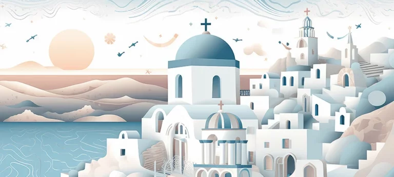 a view of santorini
