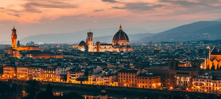 rome's panoramic picture at night