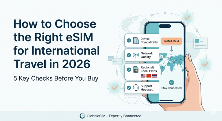 How to choose the best eSIM for international travel in 2026 - GlobalESIM expert guide.